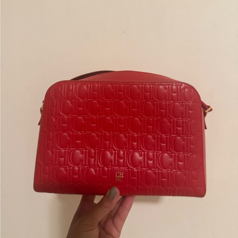 Carolina Herrera - Editors crossbody bag red leather